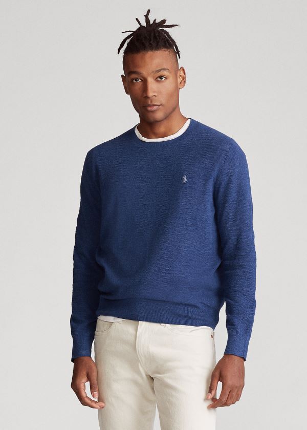 Suéter Polo Ralph Lauren Algodão-Linen Crewneck Homem 60389-NRGX